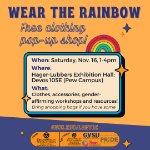 Wear the Rainbow: Free Clothing Pop-Up Shop! on November 16, 2024